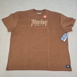 Hurley Supply Co Mens X Large Brown‎ Relaxed Fit Cotton T Shirt